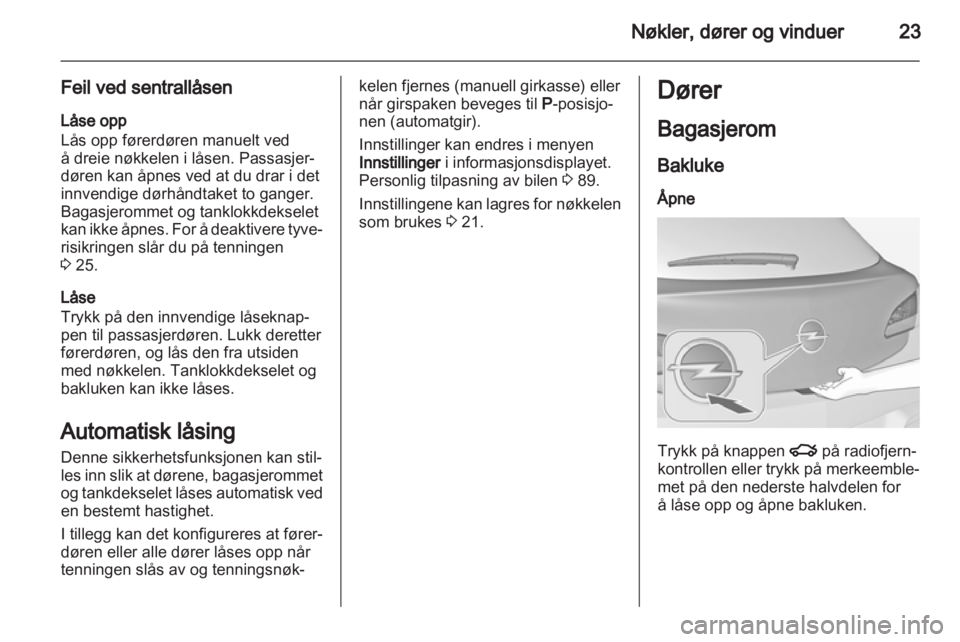 OPEL ASTRA J GTC 2012  Instruksjonsbok 