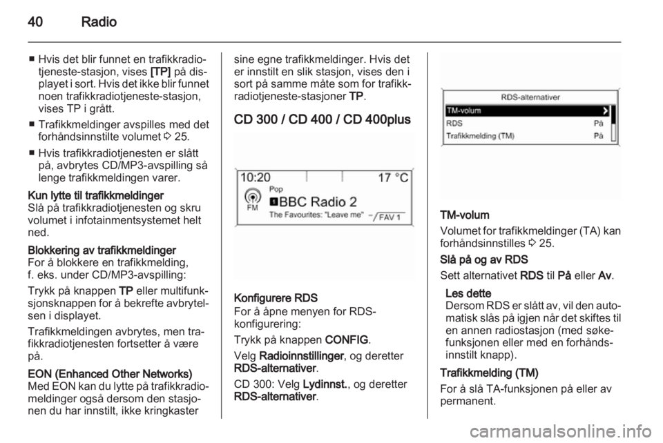 OPEL CASCADA 2013.5  Brukerhåndbok for infotainmentsystem 