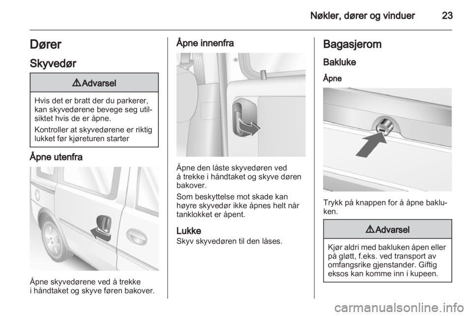 OPEL COMBO 2011 Instruksjonsbok OPEL COMBO 2011 Instruksjonsbok