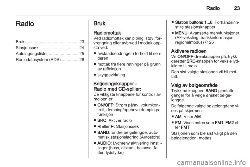 OPEL COMBO D 2013  Brukerhåndbok for infotainmentsystem 