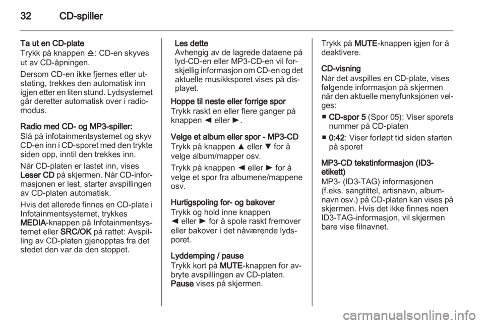 OPEL COMBO D 2013  Brukerhåndbok for infotainmentsystem 