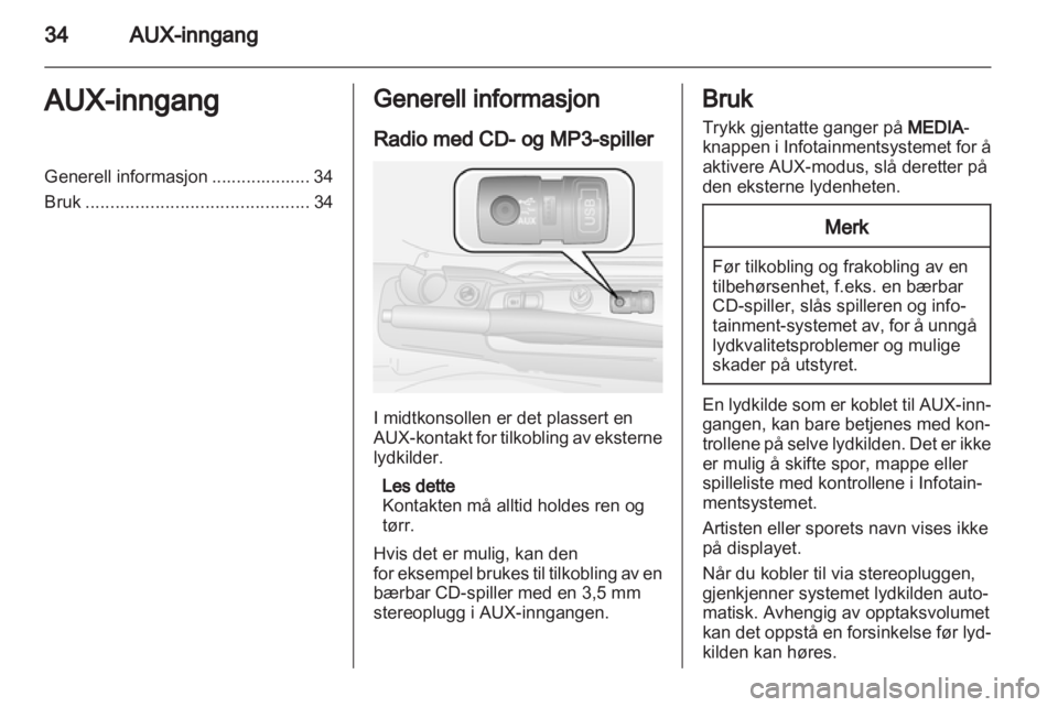 OPEL COMBO D 2013  Brukerhåndbok for infotainmentsystem 