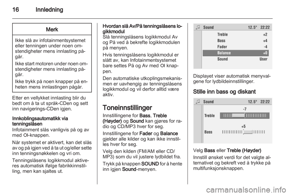 OPEL CORSA 2010.5  Brukerhåndbok for infotainmentsystem 