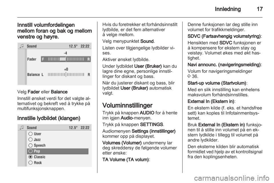 OPEL CORSA 2010.5  Brukerhåndbok for infotainmentsystem 