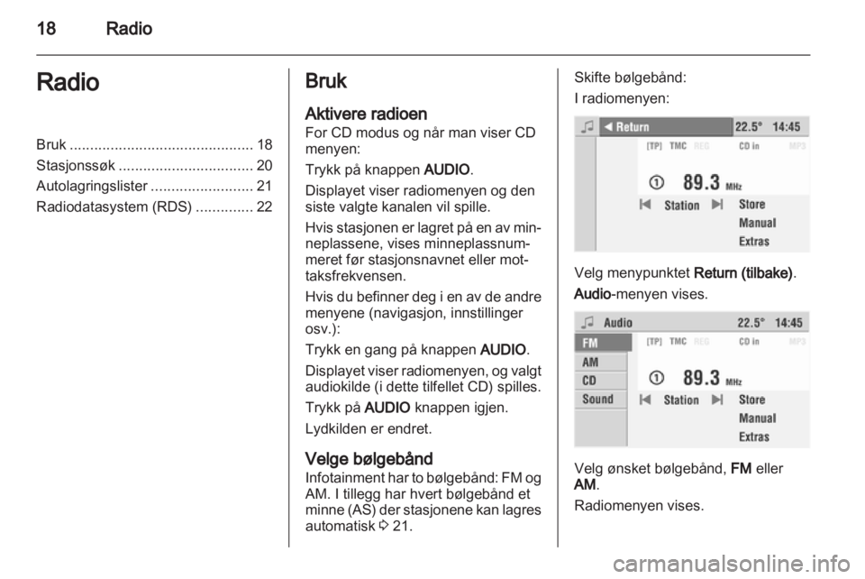 OPEL CORSA 2010.5  Brukerhåndbok for infotainmentsystem 