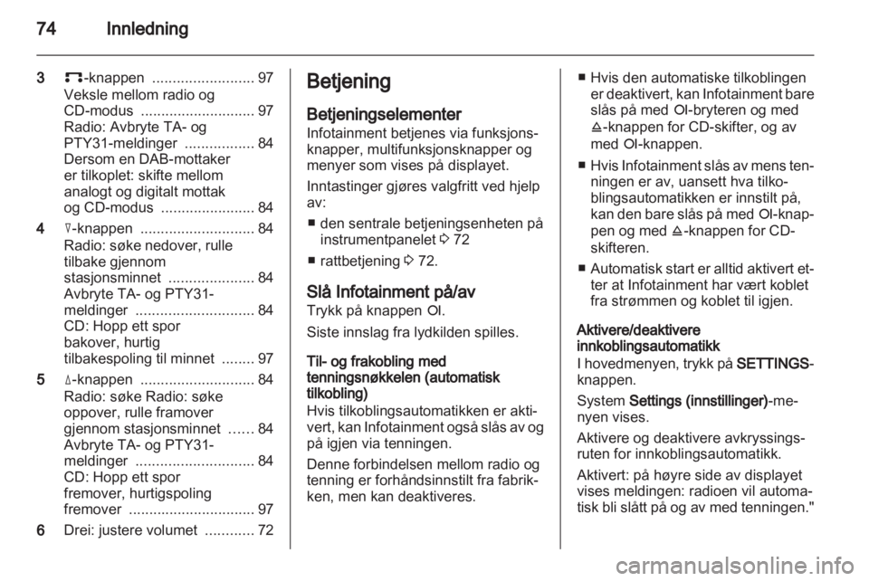 OPEL CORSA 2010.5  Brukerhåndbok for infotainmentsystem 