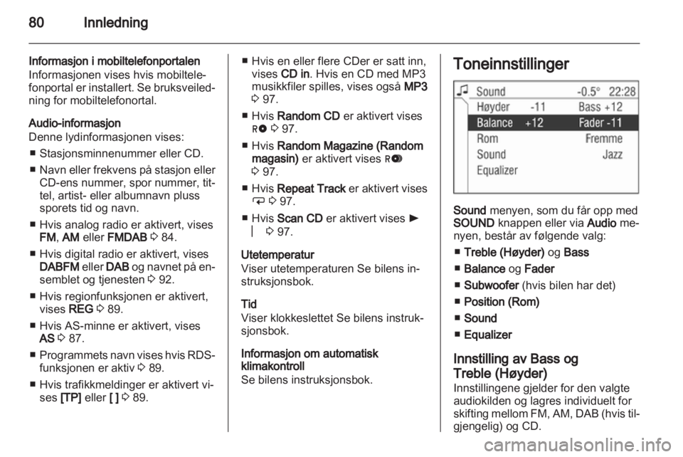 OPEL CORSA 2010.5  Brukerhåndbok for infotainmentsystem 