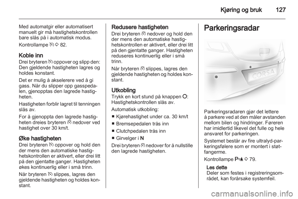 OPEL CORSA 2012 Instruksjonsbok OPEL CORSA 2012 Instruksjonsbok