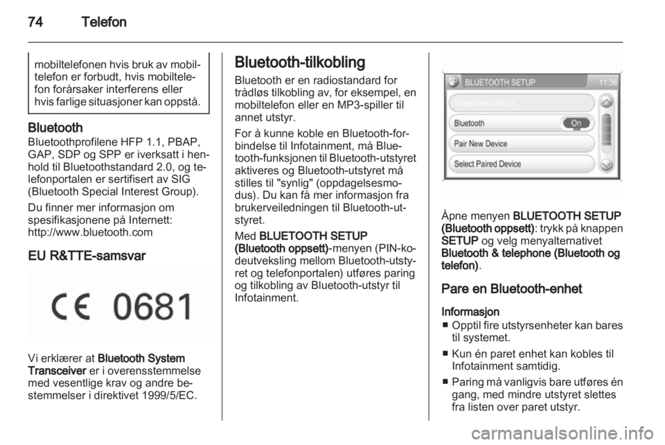 OPEL CORSA 2013  Brukerhåndbok for infotainmentsystem 