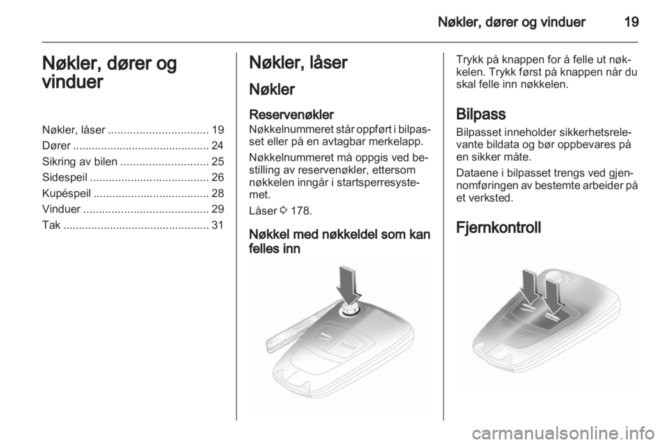 OPEL CORSA 2013  Instruksjonsbok 