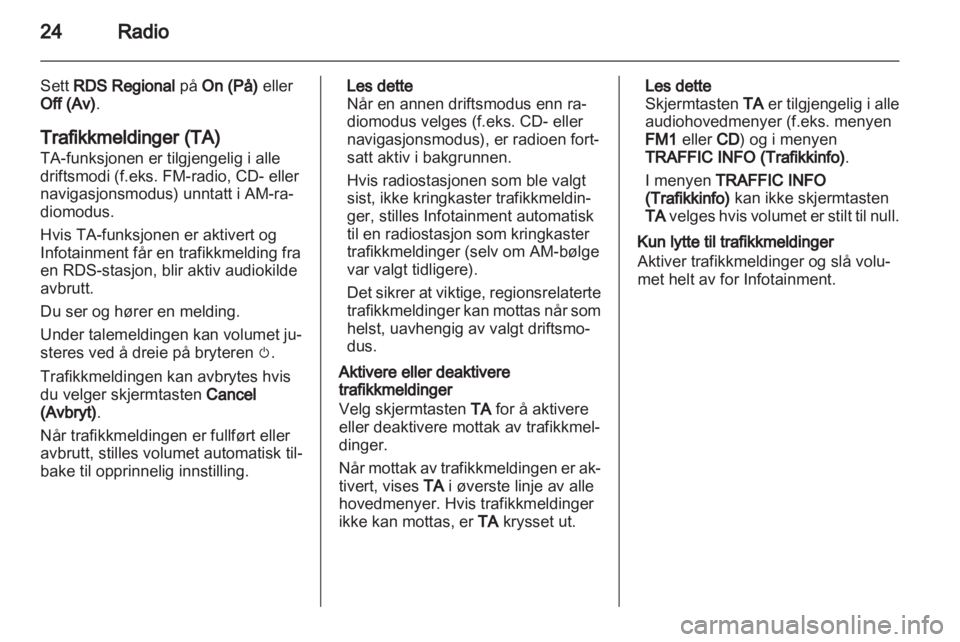OPEL CORSA 2013.5  Brukerhåndbok for infotainmentsystem 