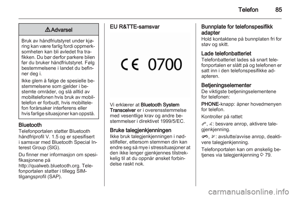 OPEL INSIGNIA 2010.5  Brukerhåndbok for infotainmentsystem 