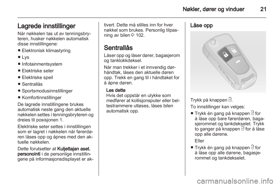 OPEL INSIGNIA 2011  Instruksjonsbok 