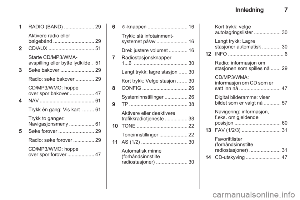 OPEL INSIGNIA 2012.5  Brukerhåndbok for infotainmentsystem 