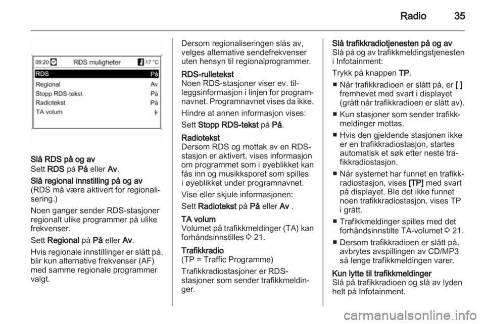 OPEL MERIVA 2011.25  Brukerhåndbok for infotainmentsystem 