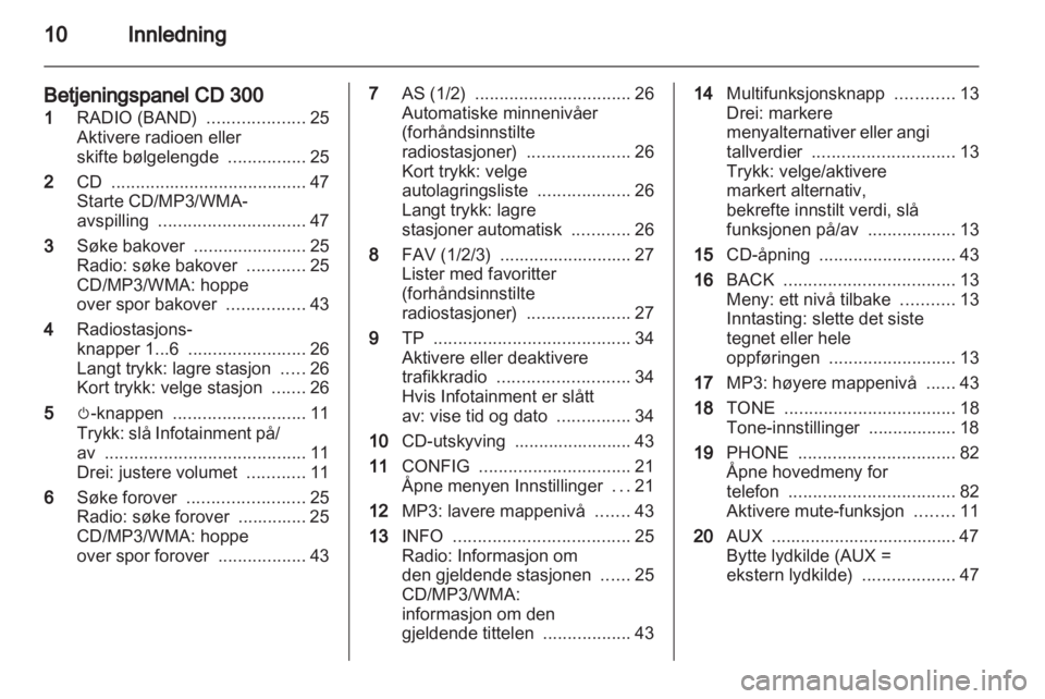 OPEL MERIVA 2011.25  Brukerhåndbok for infotainmentsystem 