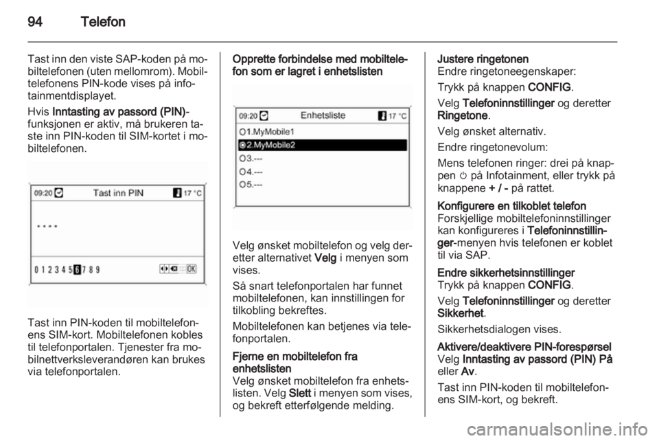 OPEL MERIVA 2011.25  Brukerhåndbok for infotainmentsystem 