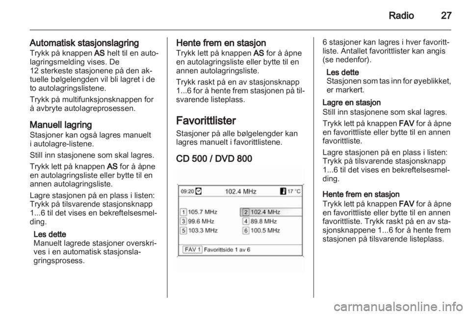 OPEL MERIVA 2011.5 Brukerhåndbok for infotainmentsystem OPEL MERIVA 2011.5 Brukerhåndbok for infotainmentsystem