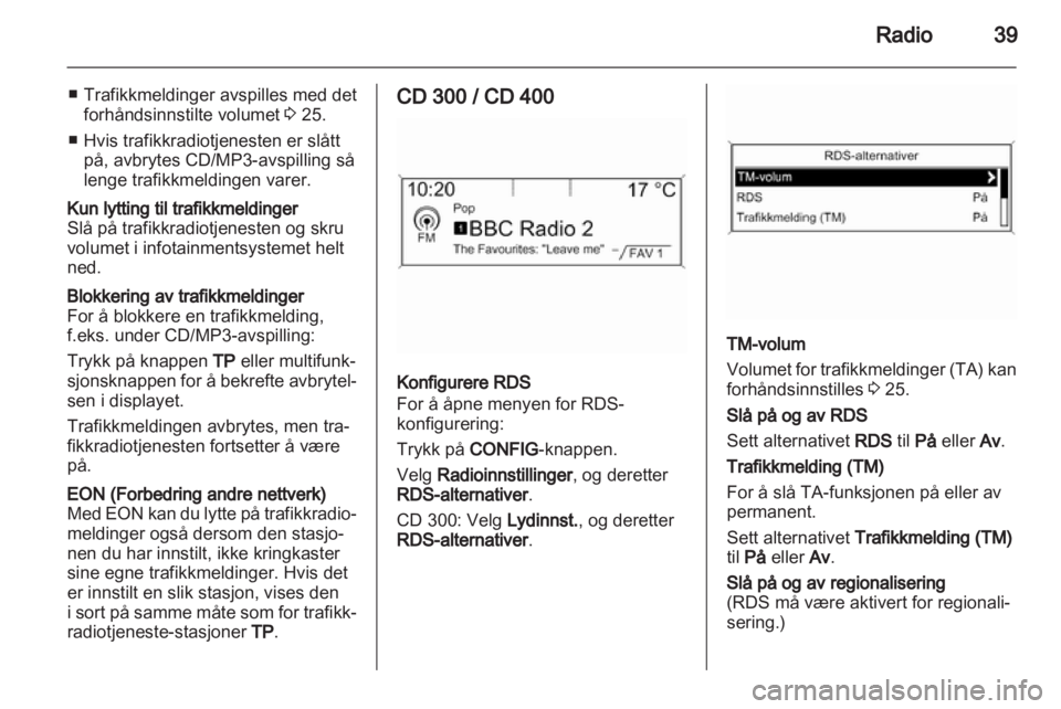 OPEL MERIVA 2012  Brukerhåndbok for infotainmentsystem 
