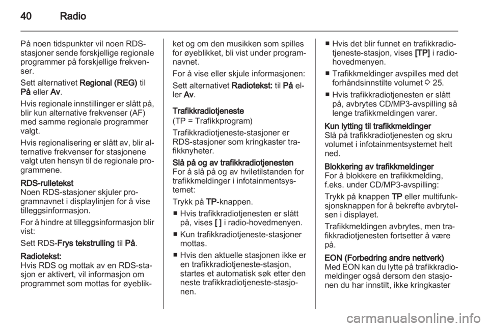 OPEL MERIVA 2012  Brukerhåndbok for infotainmentsystem 