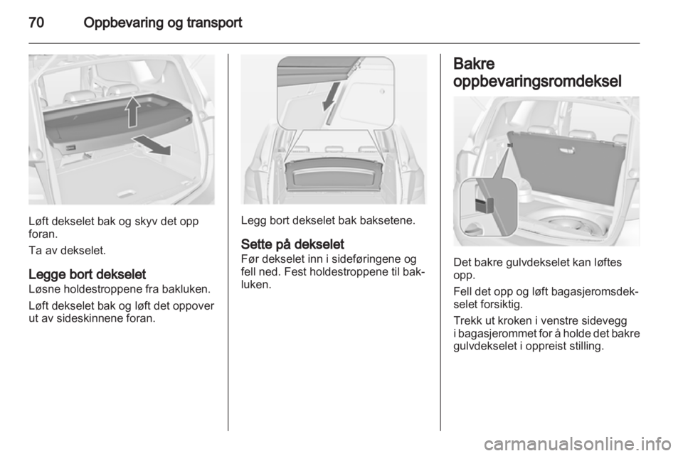 OPEL MERIVA 2012.5  Instruksjonsbok 