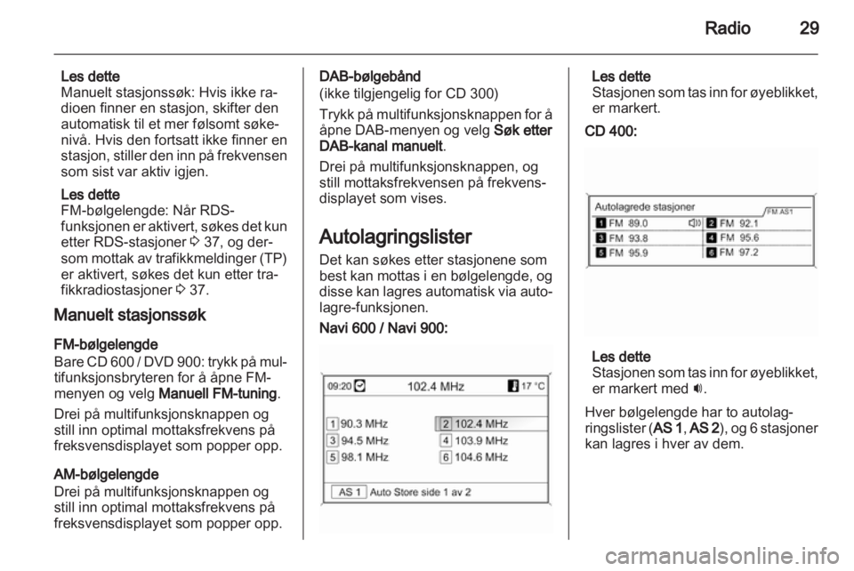 OPEL MERIVA 2013  Brukerhåndbok for infotainmentsystem 