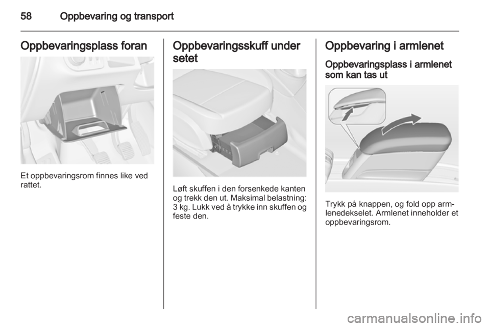 OPEL MERIVA 2013  Instruksjonsbok 