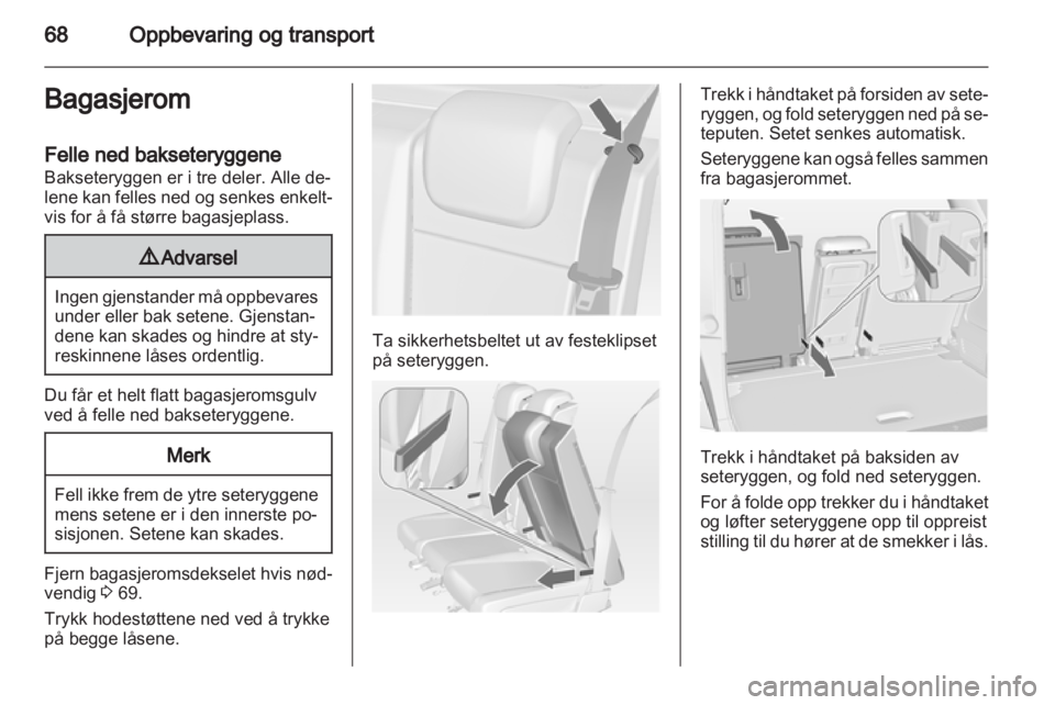 OPEL MERIVA 2013  Instruksjonsbok 