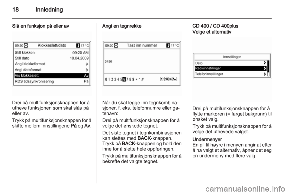 OPEL MERIVA 2013.5  Brukerhåndbok for infotainmentsystem 