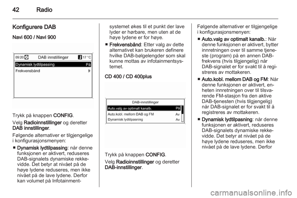 OPEL MERIVA 2013.5  Brukerhåndbok for infotainmentsystem 