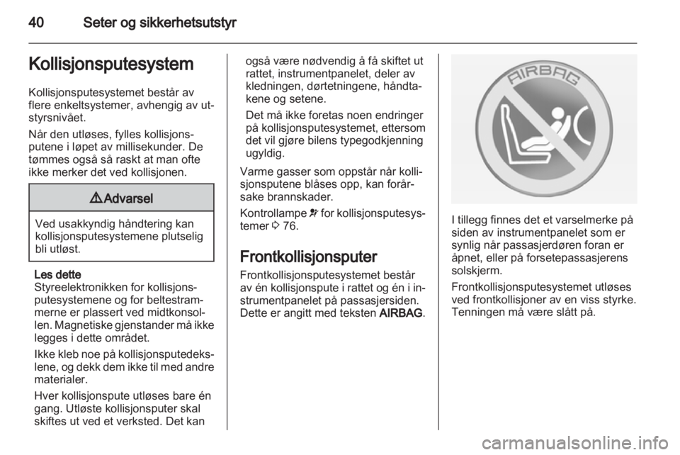 OPEL MOKKA 2013  Instruksjonsbok 