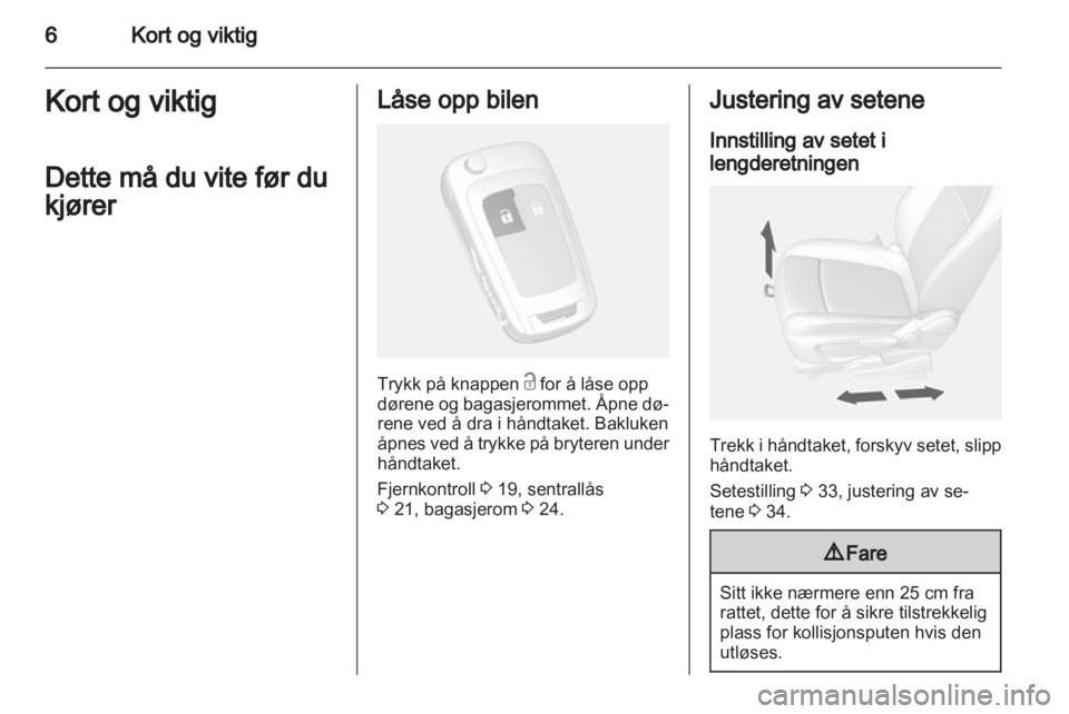 OPEL MOKKA 2013  Instruksjonsbok 
