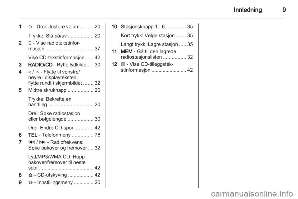 OPEL VIVARO 2012.5  Brukerhåndbok for infotainmentsystem 