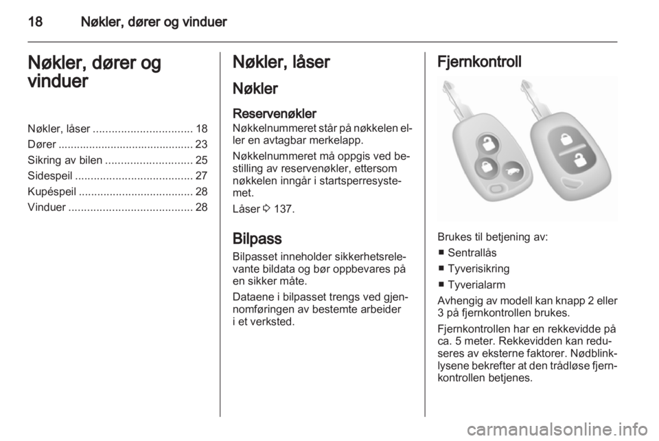 OPEL VIVARO 2012  Instruksjonsbok 