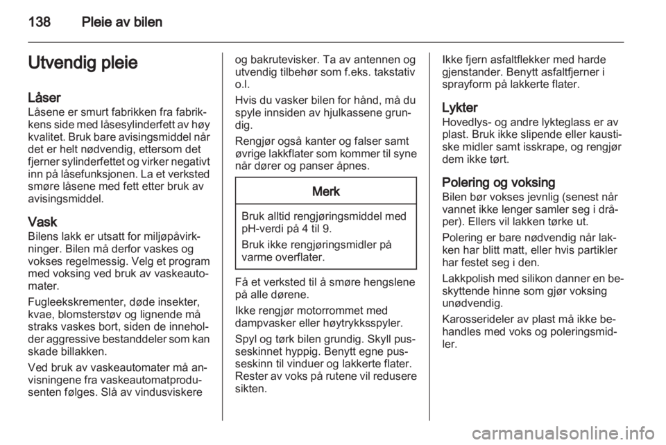 OPEL VIVARO 2013  Instruksjonsbok 