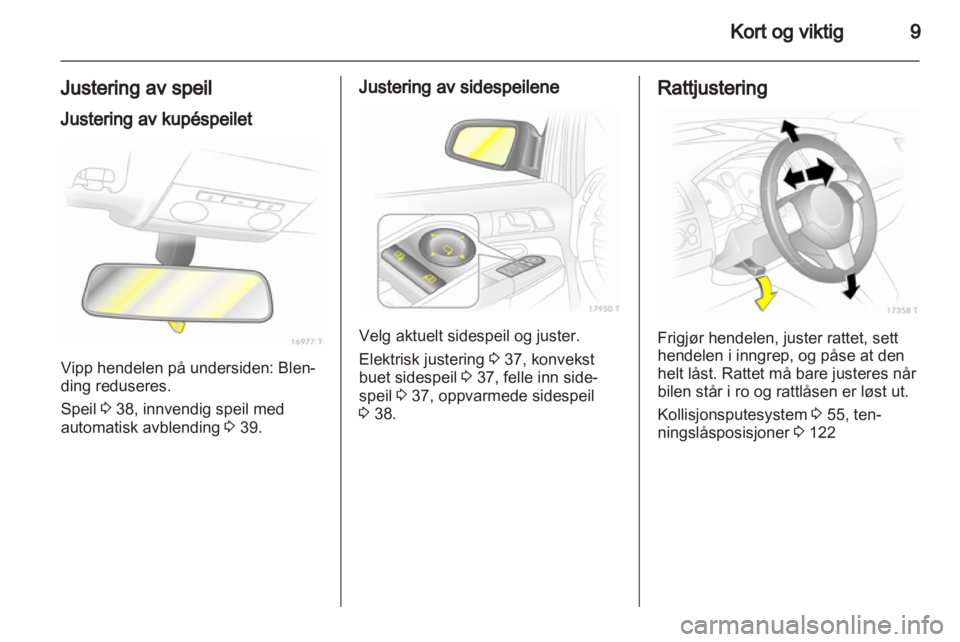 OPEL ZAFIRA 2010  Instruksjonsbok 