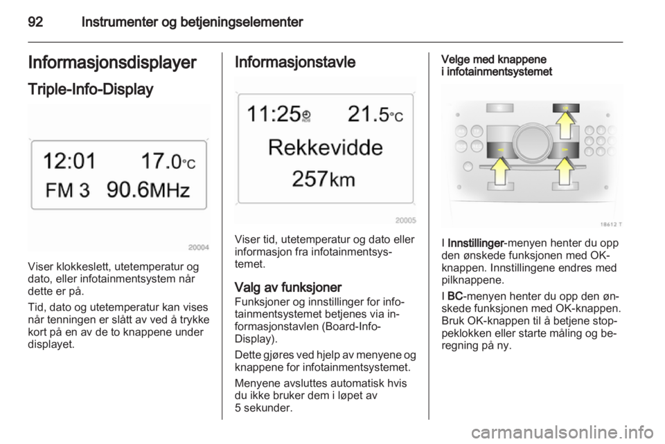 OPEL ZAFIRA 2011  Instruksjonsbok 
