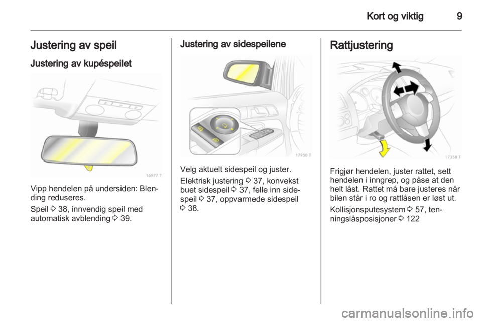 OPEL ZAFIRA 2012  Instruksjonsbok 