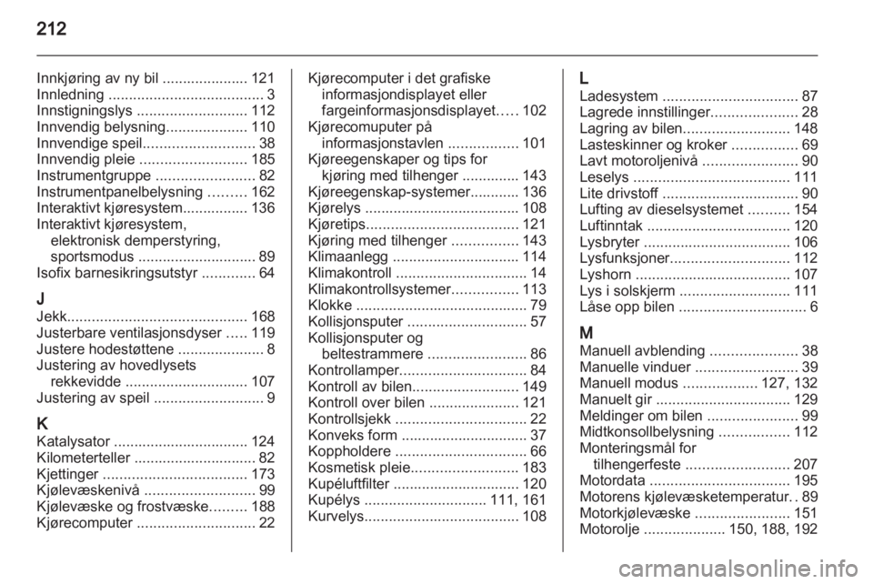 OPEL ZAFIRA 2012  Instruksjonsbok 