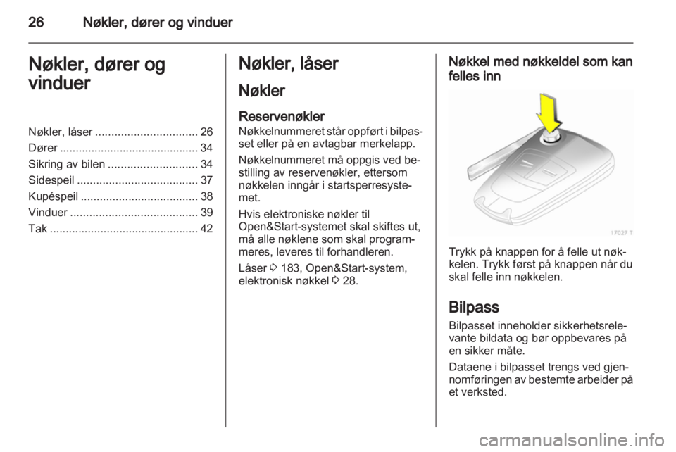 OPEL ZAFIRA 2012  Instruksjonsbok 