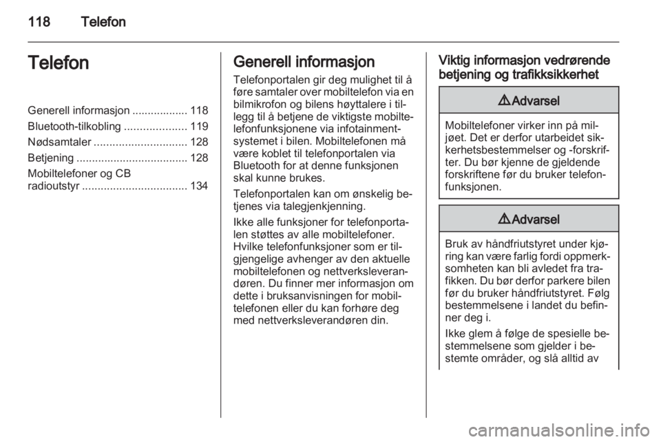 OPEL ZAFIRA C 2013  Brukerhåndbok for infotainmentsystem 