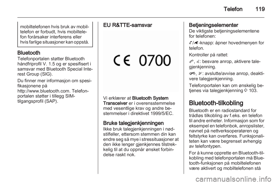 OPEL ZAFIRA C 2013  Brukerhåndbok for infotainmentsystem 