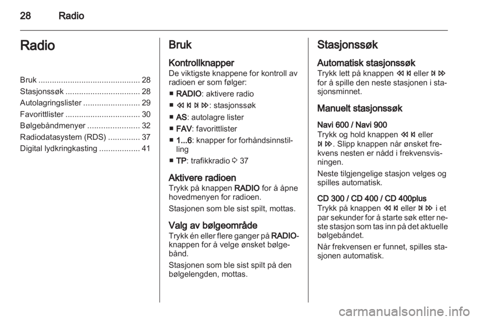 OPEL ZAFIRA C 2013.5  Brukerhåndbok for infotainmentsystem 