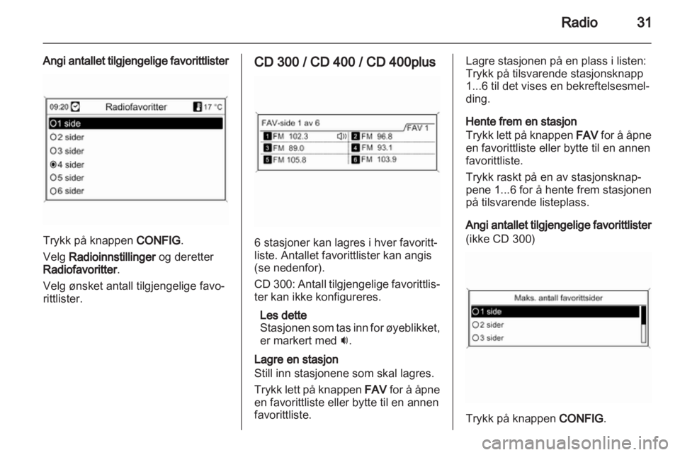 OPEL ZAFIRA C 2013.5  Brukerhåndbok for infotainmentsystem 