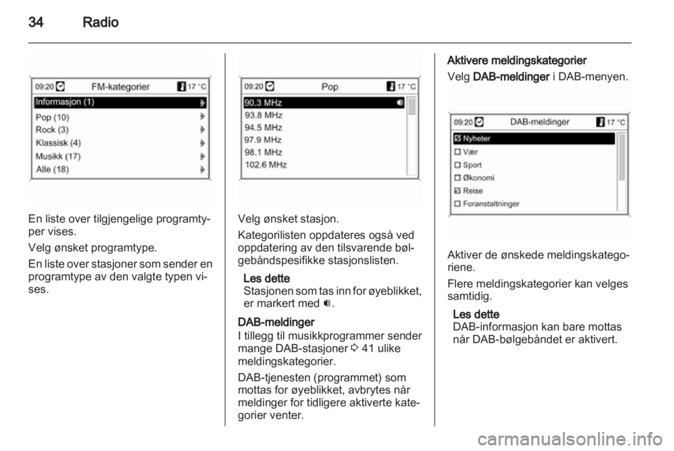 OPEL ZAFIRA C 2013.5  Brukerhåndbok for infotainmentsystem 