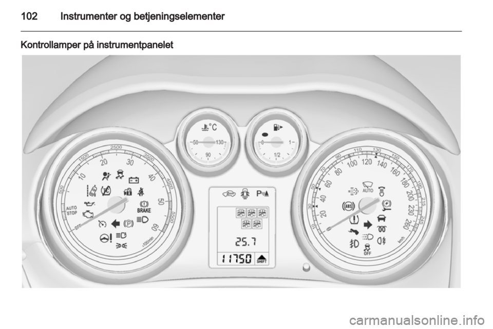 OPEL ZAFIRA TOURER 2012  Instruksjonsbok 