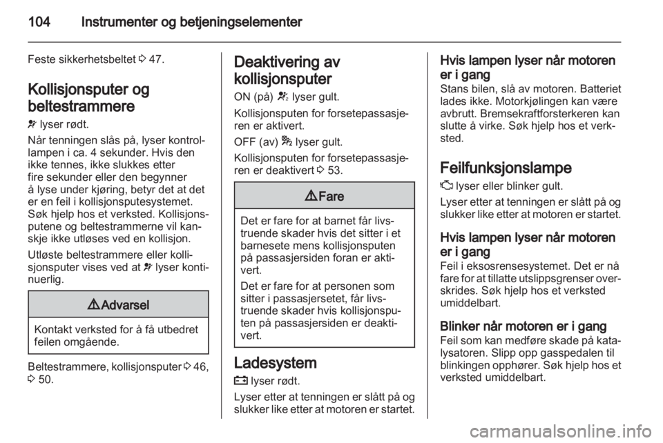 OPEL ZAFIRA TOURER 2012  Instruksjonsbok 