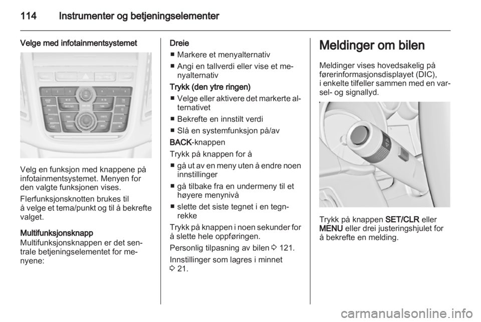 OPEL ZAFIRA TOURER 2012  Instruksjonsbok 