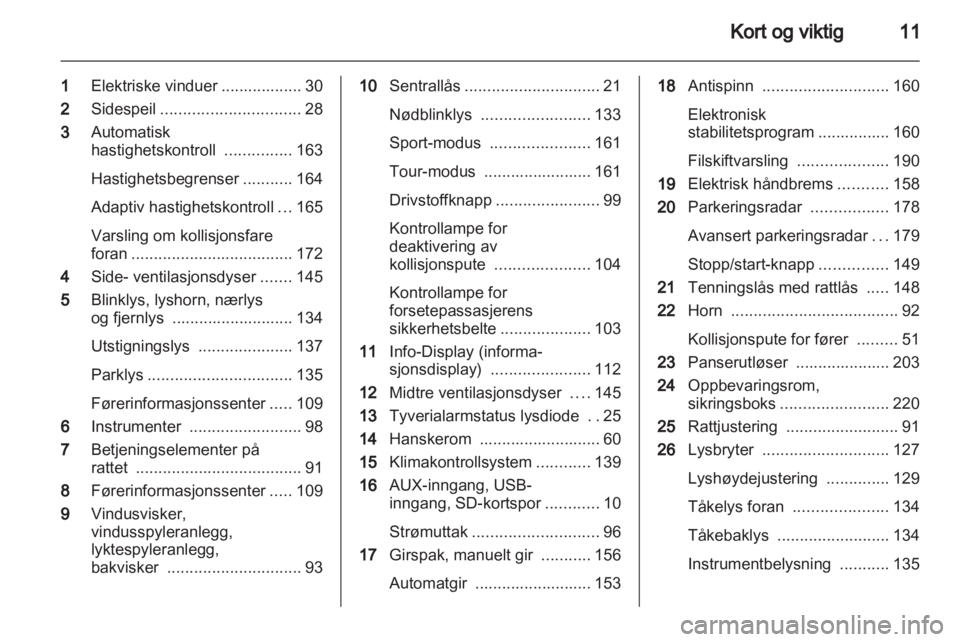 OPEL ZAFIRA TOURER 2012 Instruksjonsbok OPEL ZAFIRA TOURER 2012 Instruksjonsbok