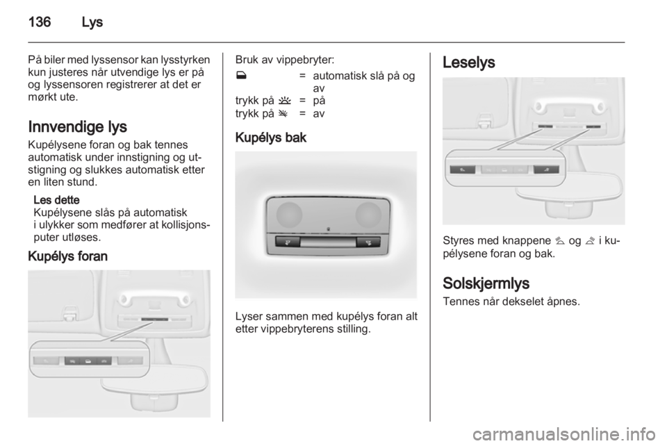 OPEL ZAFIRA TOURER 2012 Instruksjonsbok OPEL ZAFIRA TOURER 2012 Instruksjonsbok